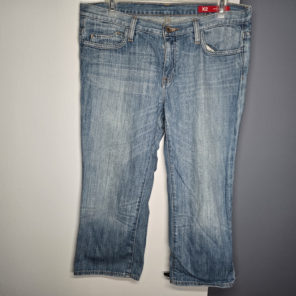 Vintage Y2K X2 Denim Laboratory Denim Capri Pants-Womens 6- Blue jeans